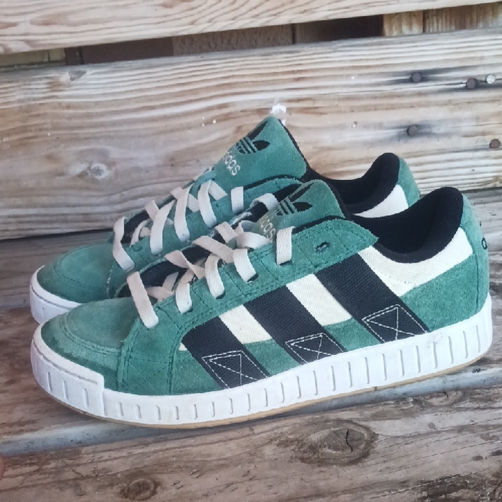 Adidas Green and Black Sneakers - Picture 3 of 13